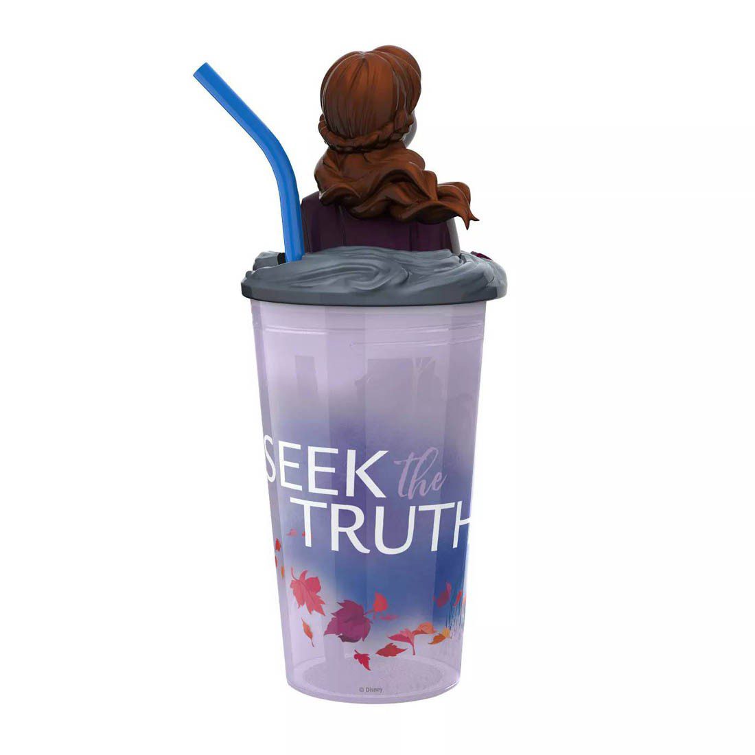 Zak Frozen 2 Anna Plastic Funtastic Tumbler with Straw Purple - Image 3