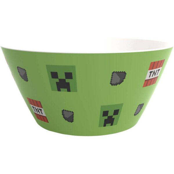 Zak Designs Minecraft Kids Bowl - Green