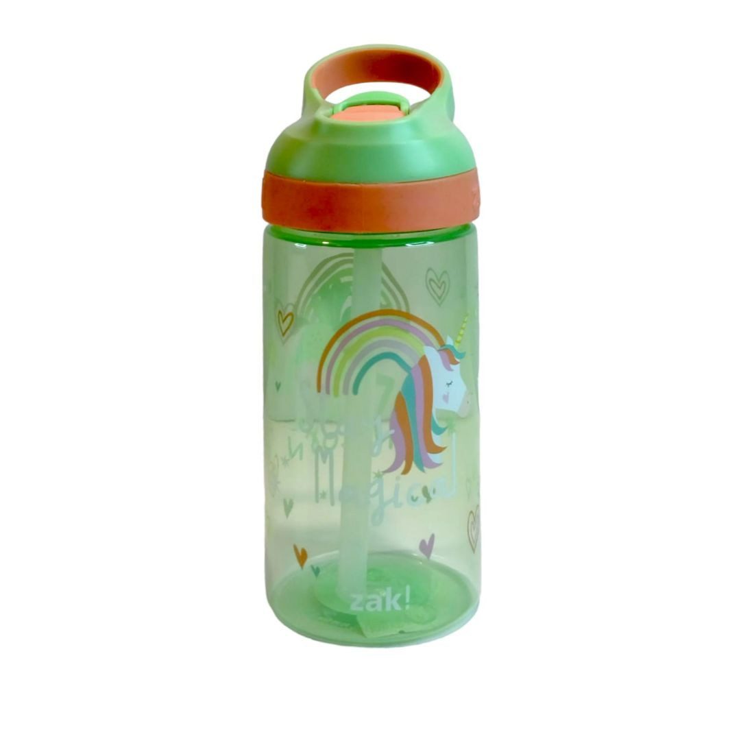 Zak Designs Plastic Water Bottle 16 ounce - Unicorn