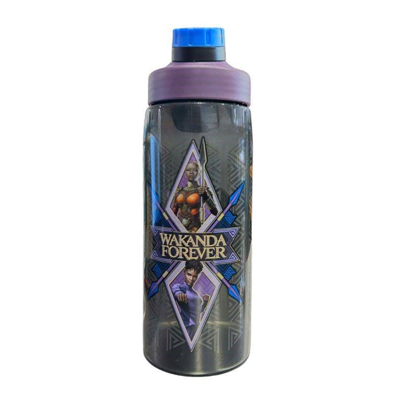 Zak Designs Marvel Comics Black Panther Wakanda Forever 25-ounce Reusable Plastic Water Bottle