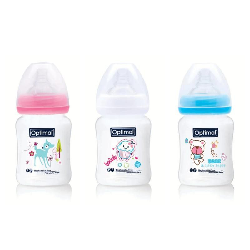 Optimal Wide Neck Feeding Bottle 180 Ml