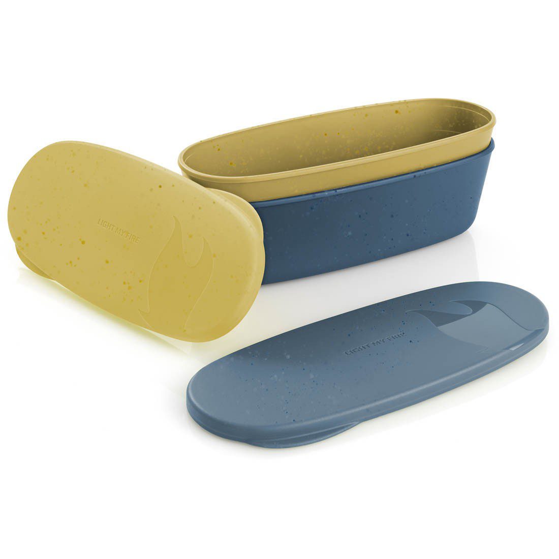 Light My Fire Snapbox Oval BIO 2 Pack Musty Yellow Hazy Blue