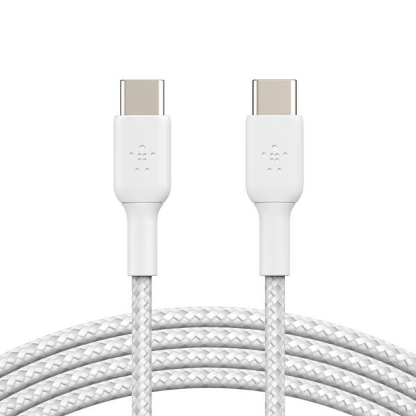 Belkin BoostCharge Braided USB-C to USB-C Cable 60W - White