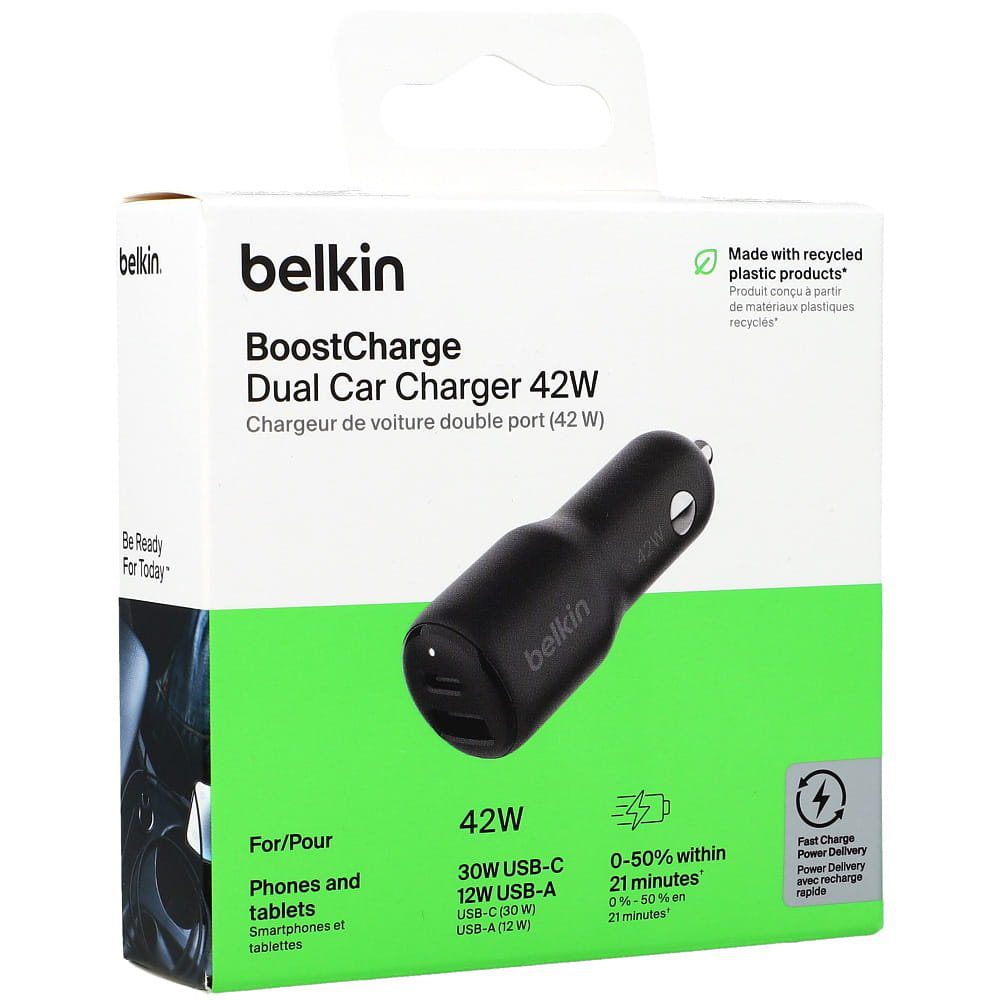 Belkin BoostCharge Dual Car Charger 42W - Black