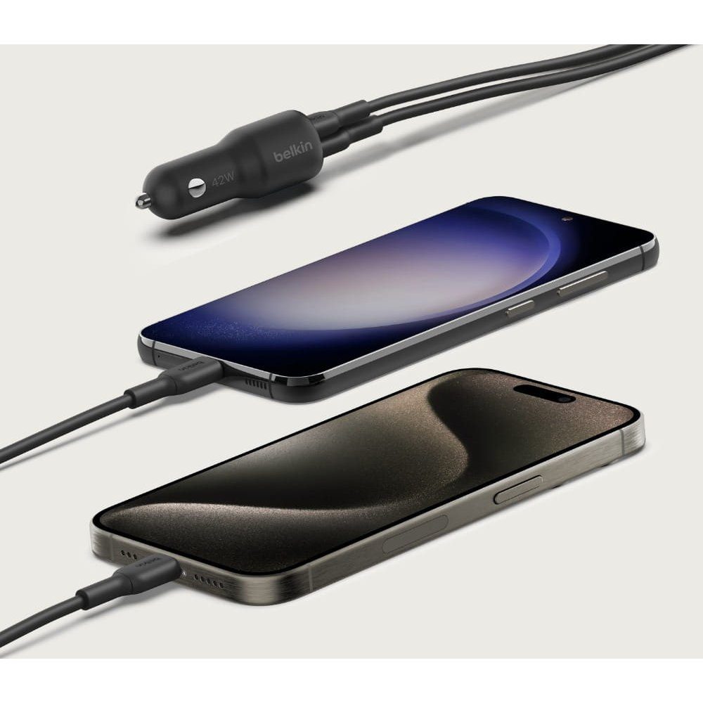 Belkin BoostCharge Dual Car Charger 42W - Black - Image 3