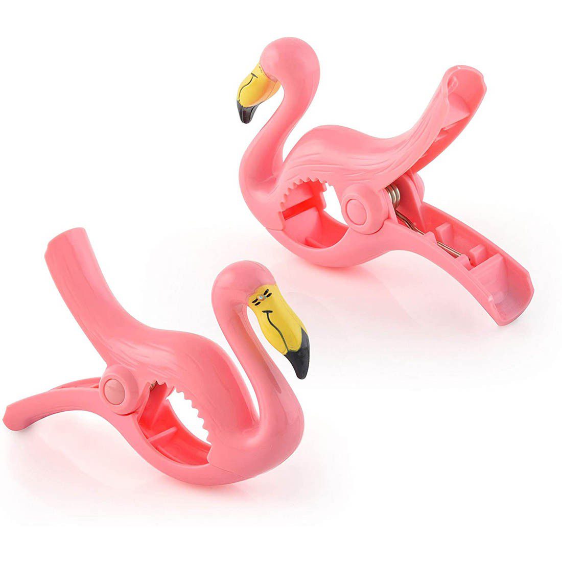 O2COOL Boca Clips Beach Towel Holders - Flamingo