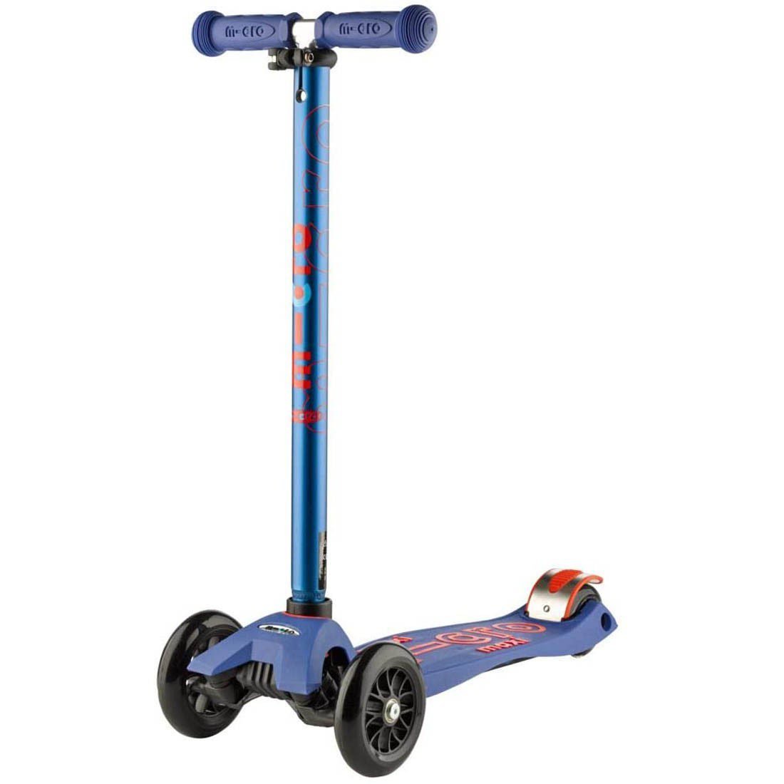 Micro Scooter Deluxe Maxi 3 Wheel Kick Blue T Bar Handle - Image 2