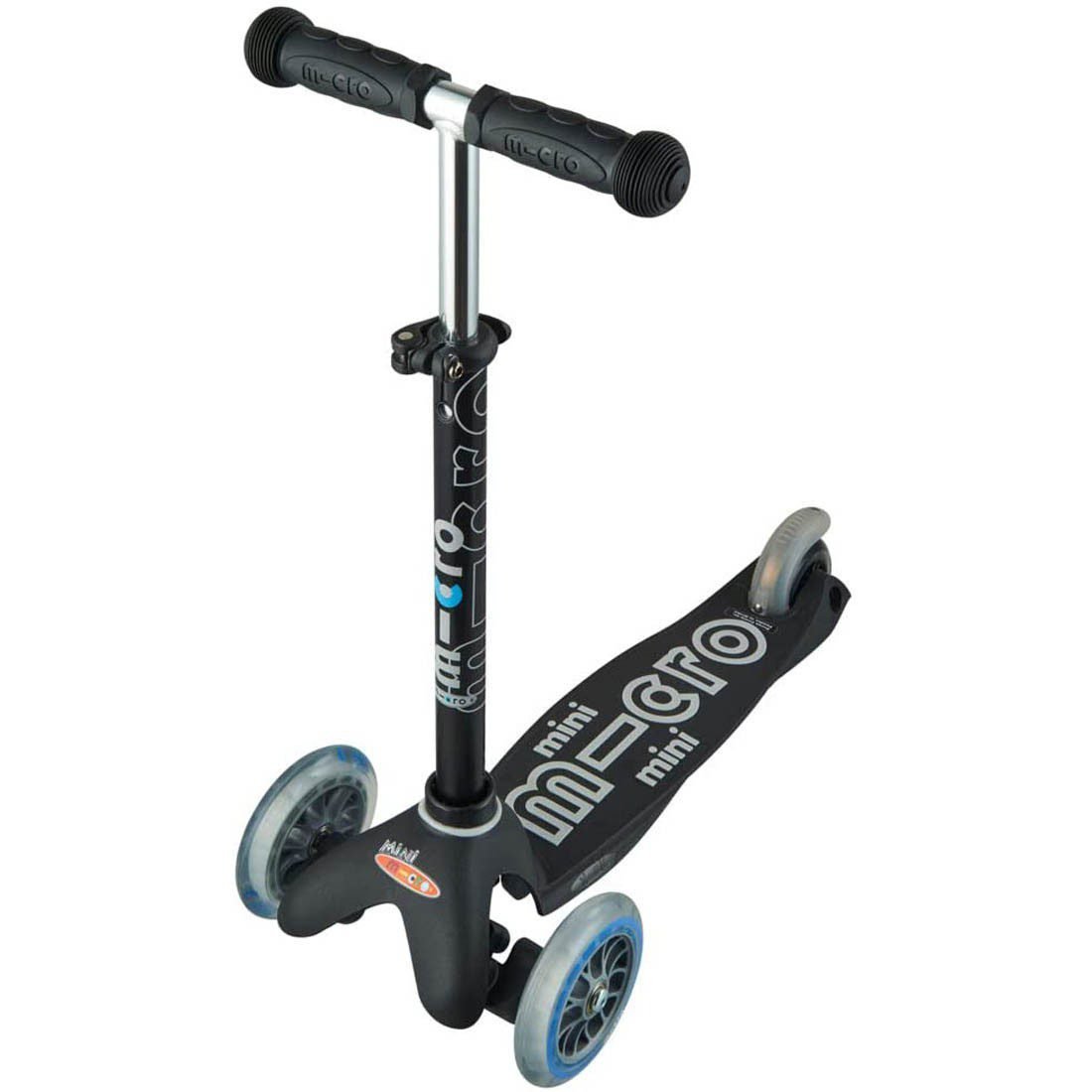 Micro Scooter Mini Deluxe Tilt and Turn Lightweight Kick Black