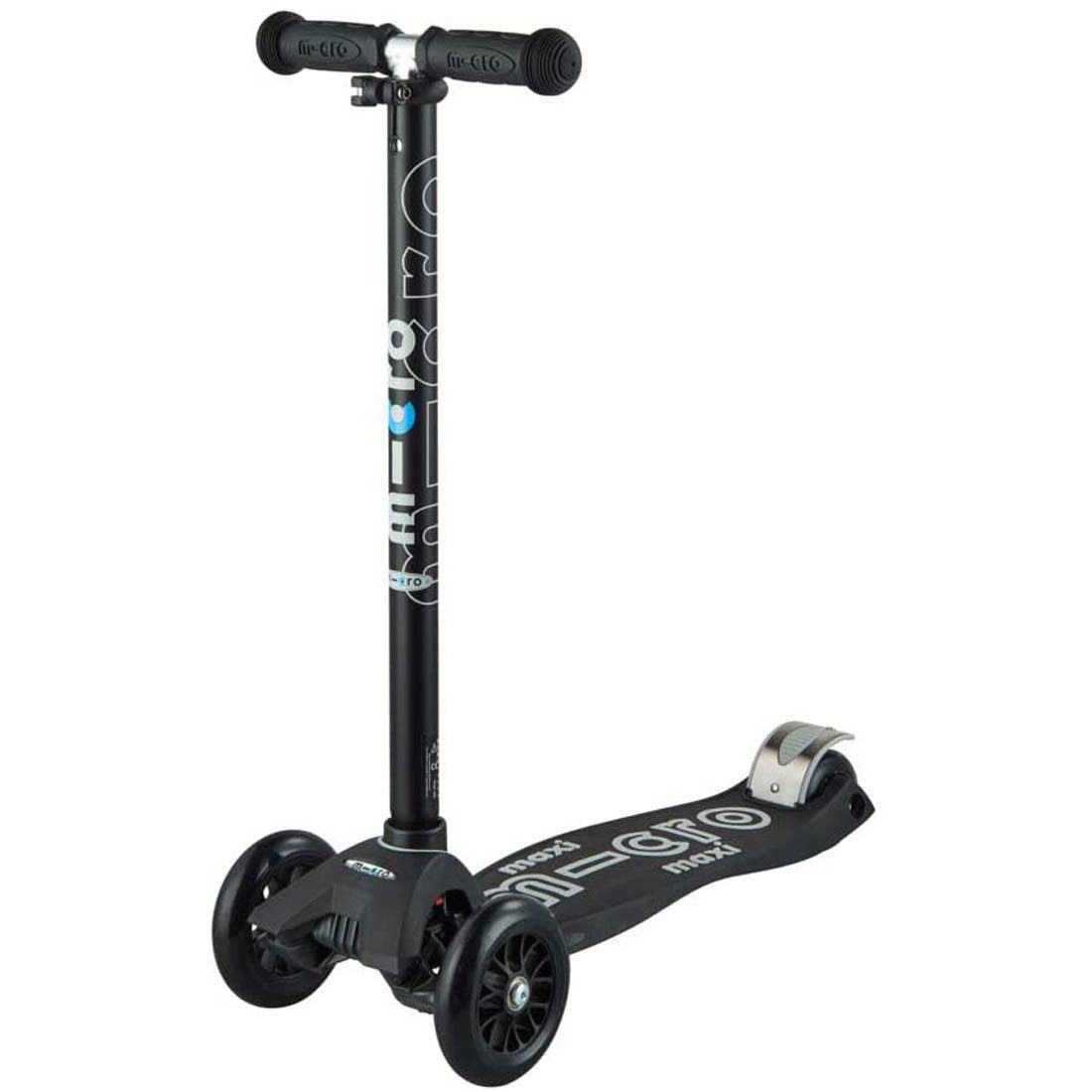 Micro Scooter Deluxe Maxi 3 Wheel Kick Black/Grey T Bar Handle - Image 2