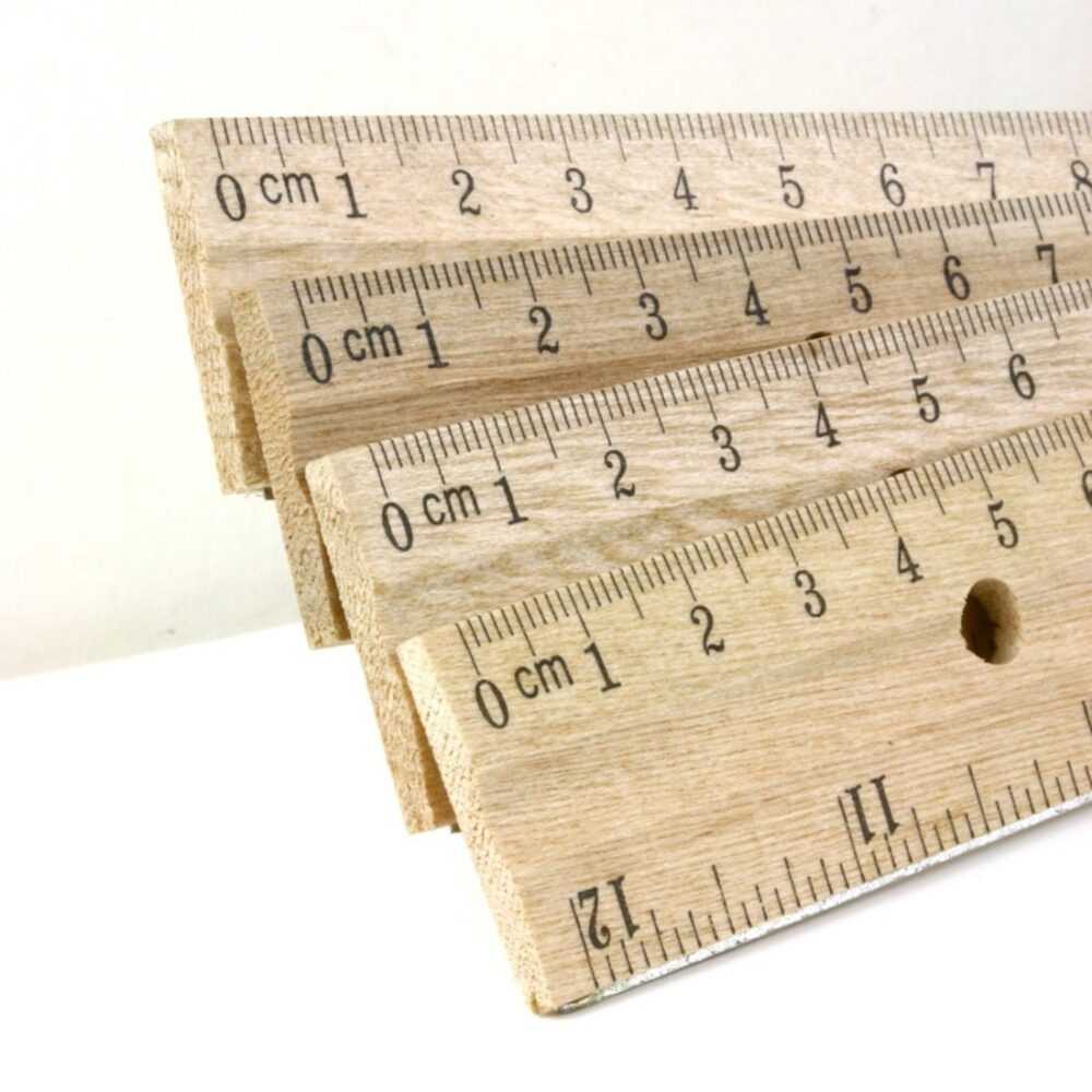 BAZIC Wooden Ruler Set of 3 - Image 2
