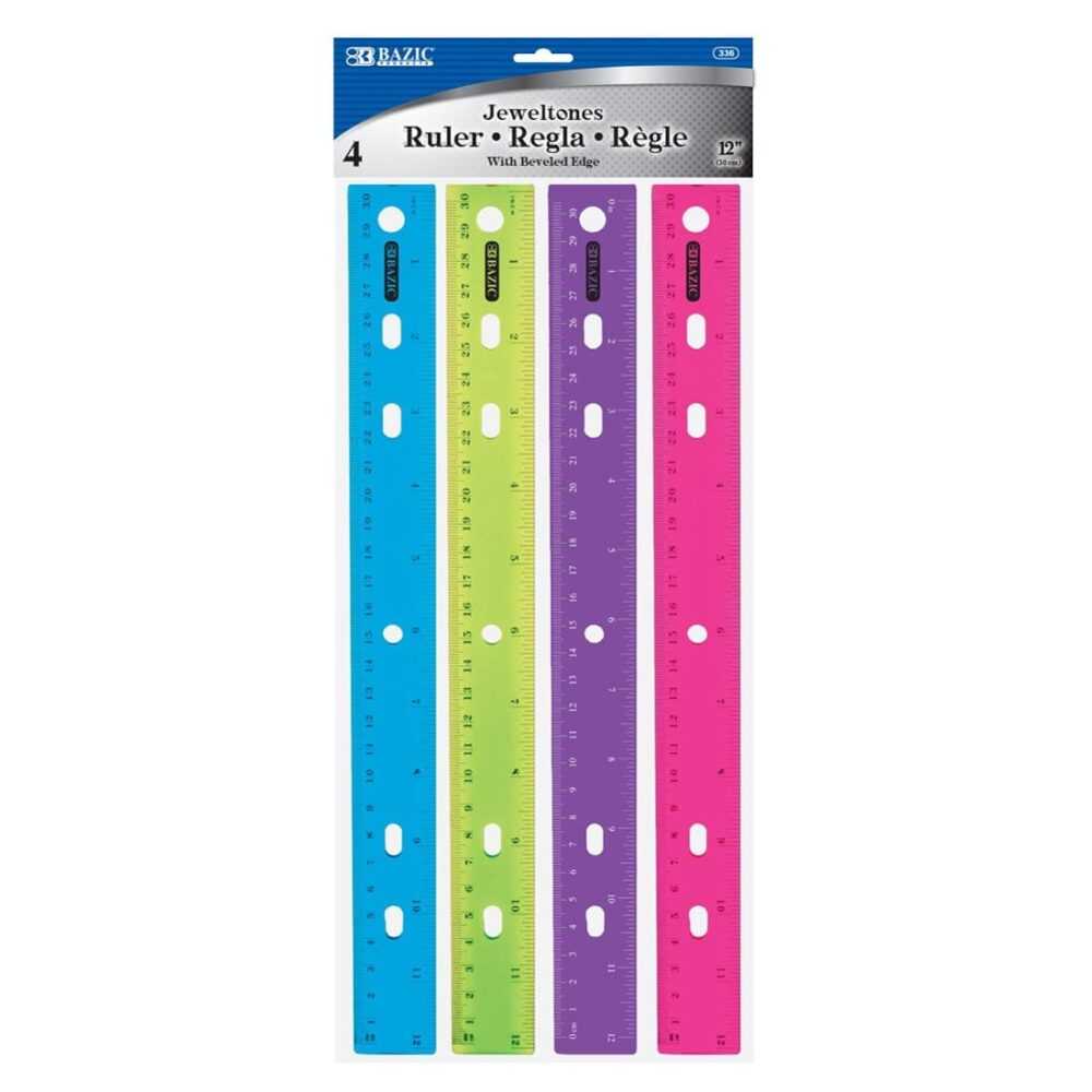 BAZIC 30cm Jeweltones Color Ruler