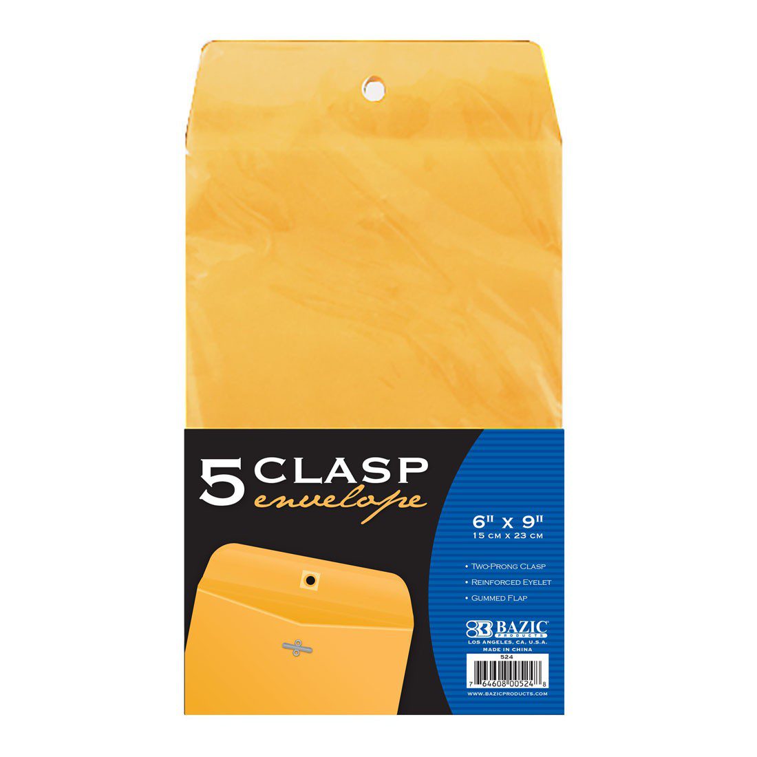 BAZIC Clasp Envelope Set of 5