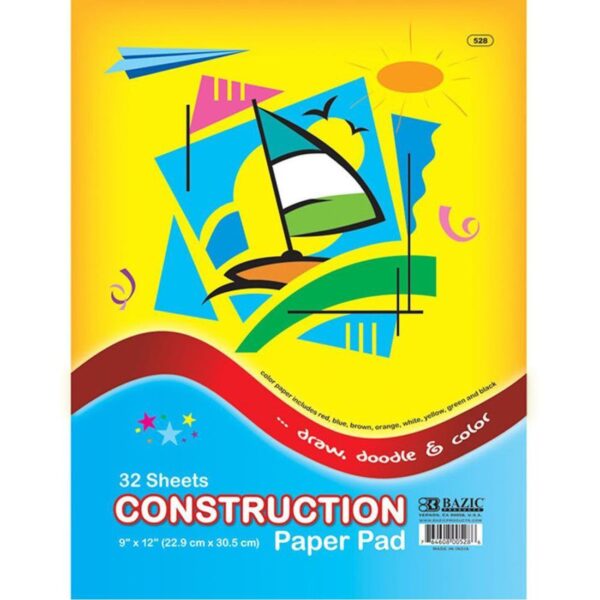 BAZIC 32 Construction Paper Pad