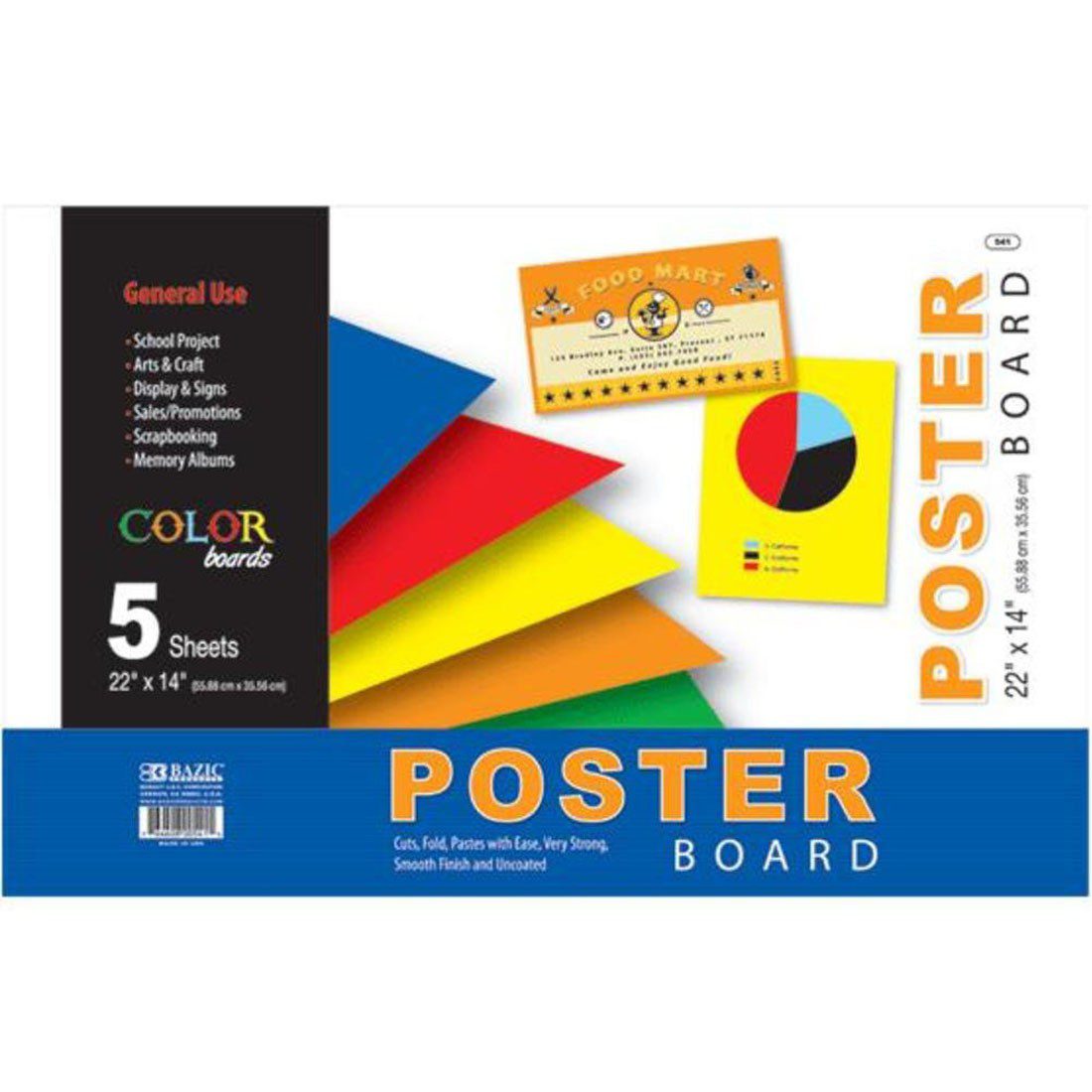BAZIC Color Poster Board