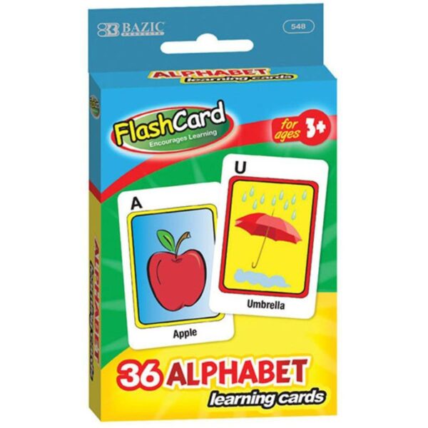 BAZIC Alphabet Preschool Flash Card 36 Cards