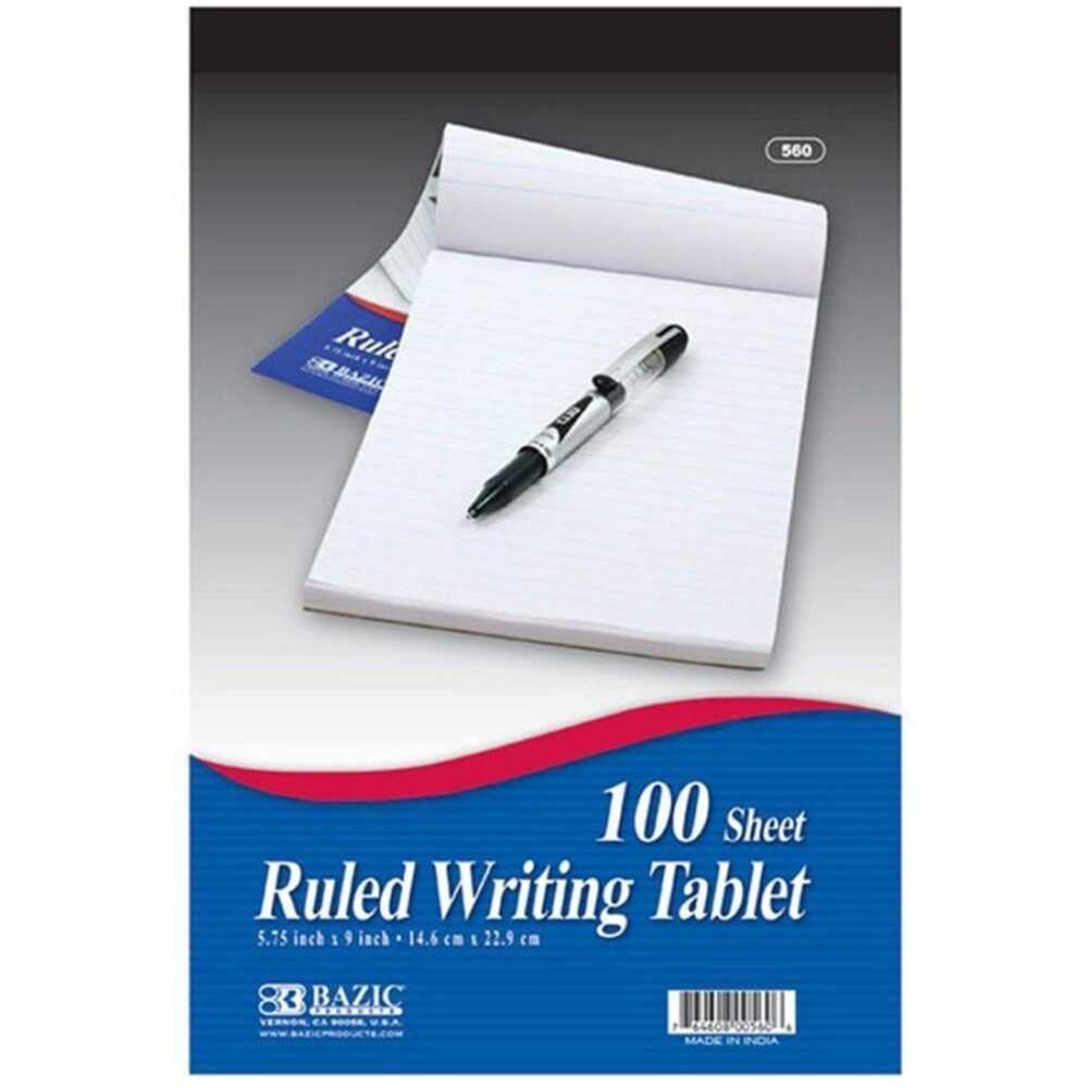 BAZIC Ruled Writing Tablet