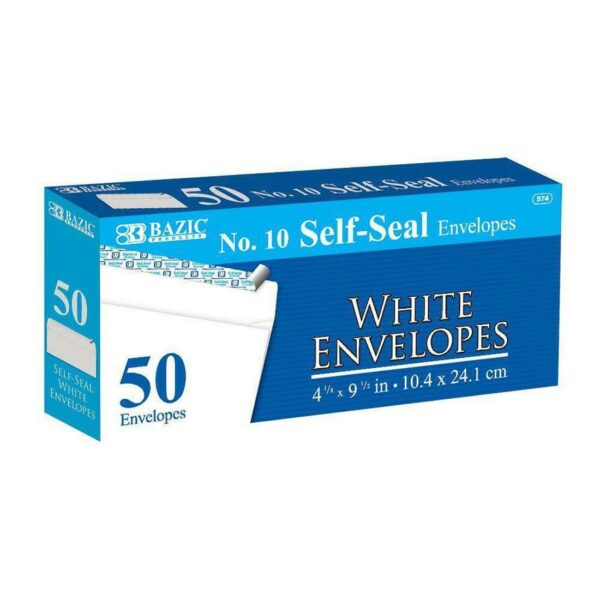 BAZIC Self-Seal White Envelope