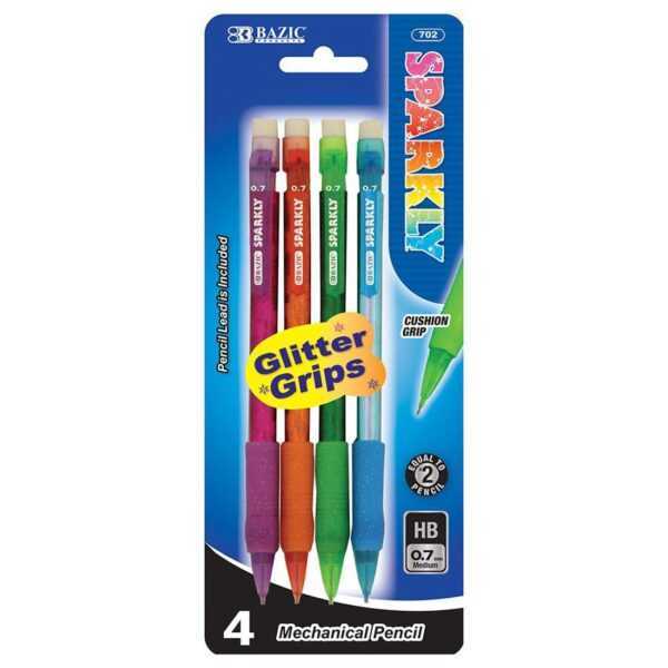BAZIC Sparkly 0.7mm Mechanical Pencil With Glitter Grip