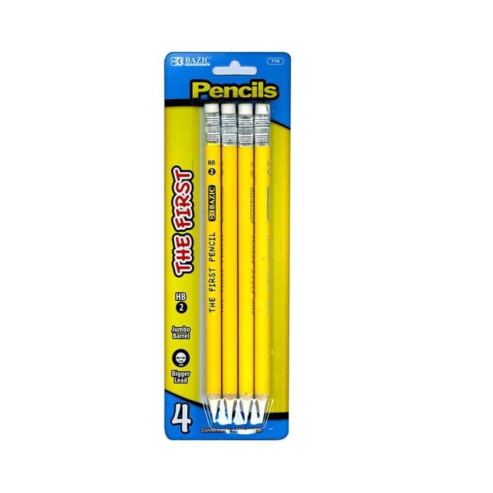 BAZIC The First Jumbo Premium Yellow Pencil No. 2