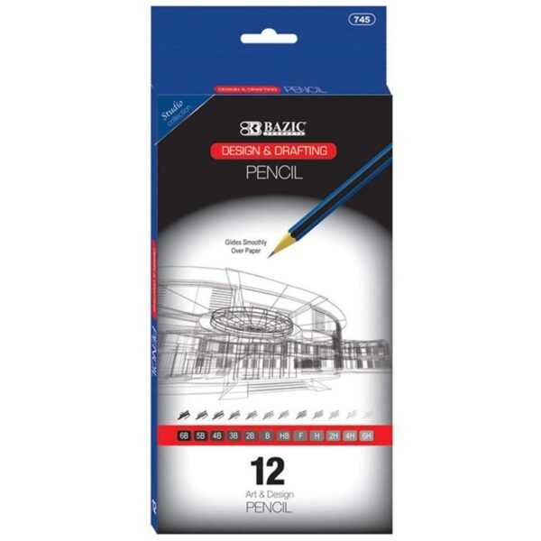 BAZIC Design & Drafting Pencil Set of 12