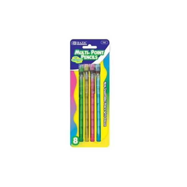 BAZIC Dazzle Multi-Point Pencil Set of 8