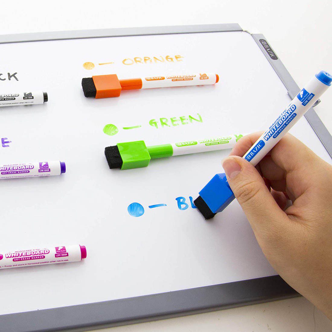BAZIC Assorted Color Magnetic Dry-Erase Markers - Image 3