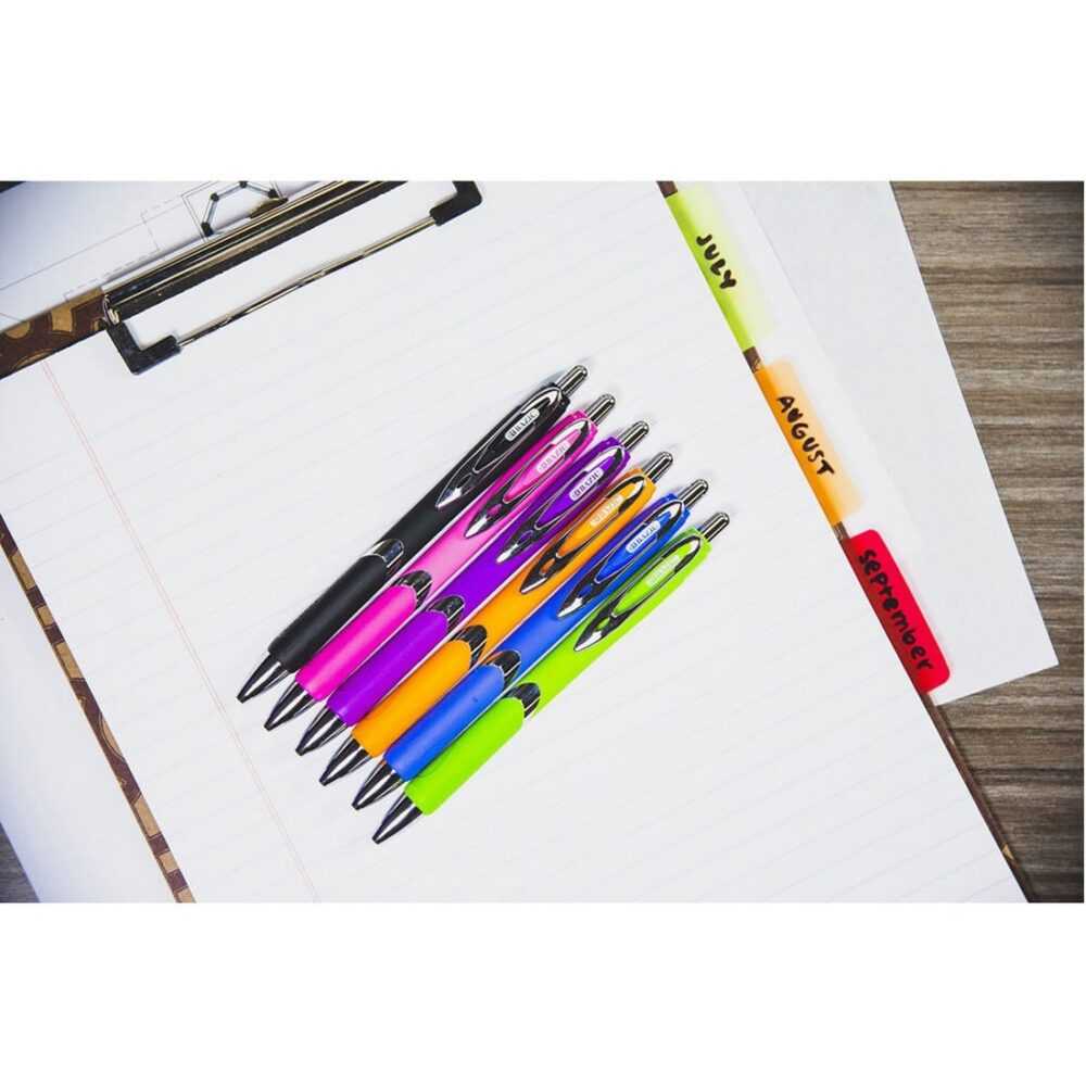 BAZIC Ciel Oil-Gel Ink Retractable Pen with Rubberized Barrel - Image 2