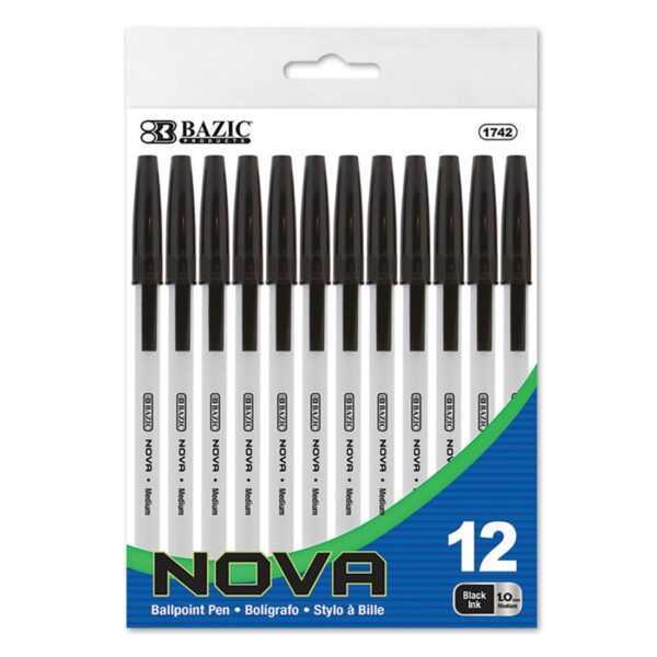 BAZIC Nova Black Color Stick Pen