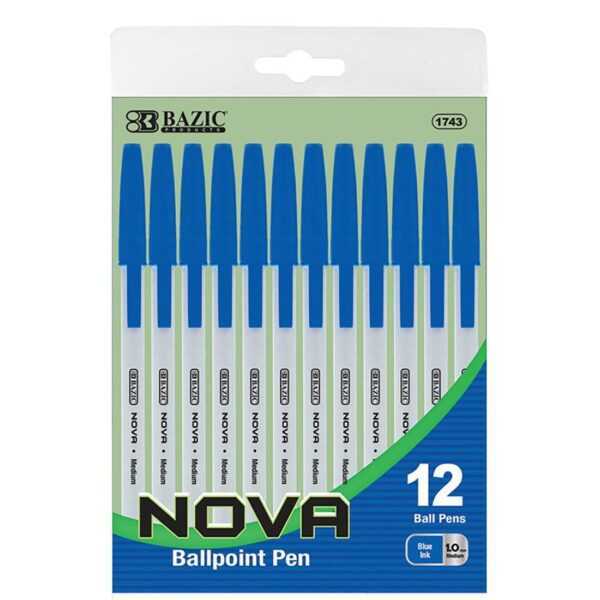 BAZIC Nova Blue Color Stick Pen