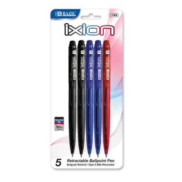 BAZIC Ixion Assorted Color Retractable Pen