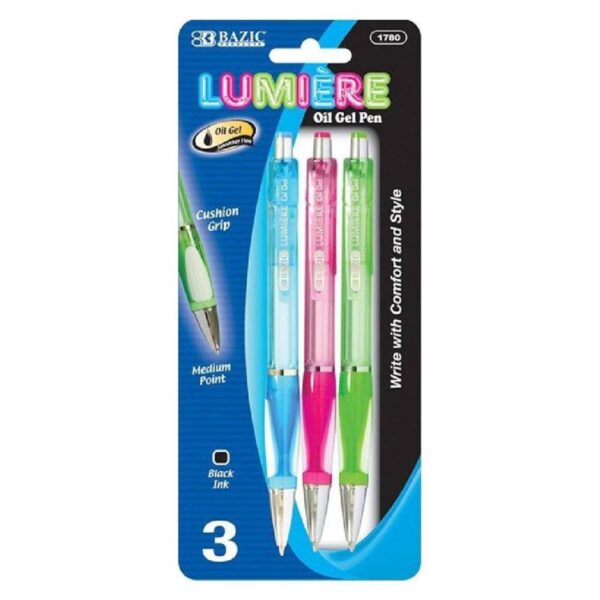 BAZIC Lumiere Dazzle Black Oil-Gel Pen