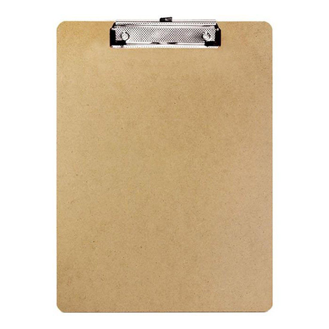 BAZIC Standard Size Hardboard Clipboard w/ Low Profile Clip
