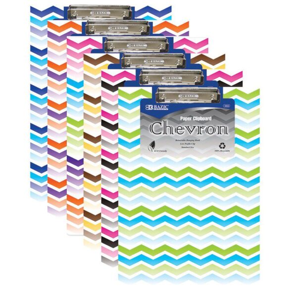 BAZIC Standard Size Chevron Paperboard Clipboard