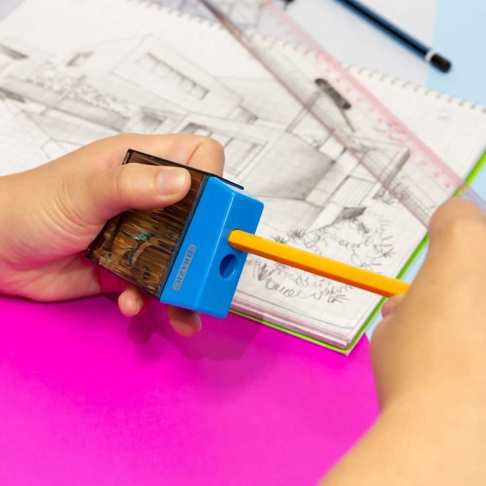 BAZIC Dual Blade Square Sharpener with Receptacle - Image 2