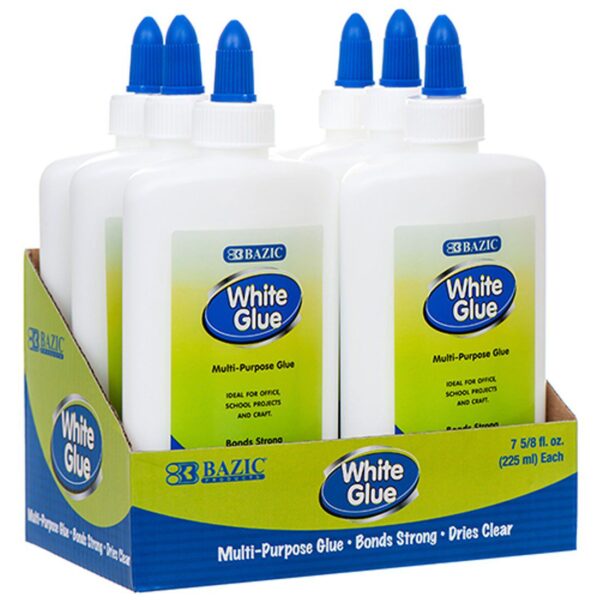 BAZIC White Glue with PDQ Display 225 ml