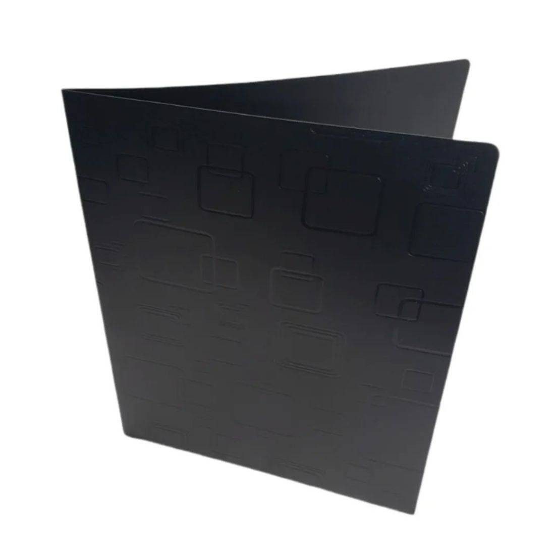 BAZIC Cubic Embossed 2-Pocket Poly Portfolio - Image 3