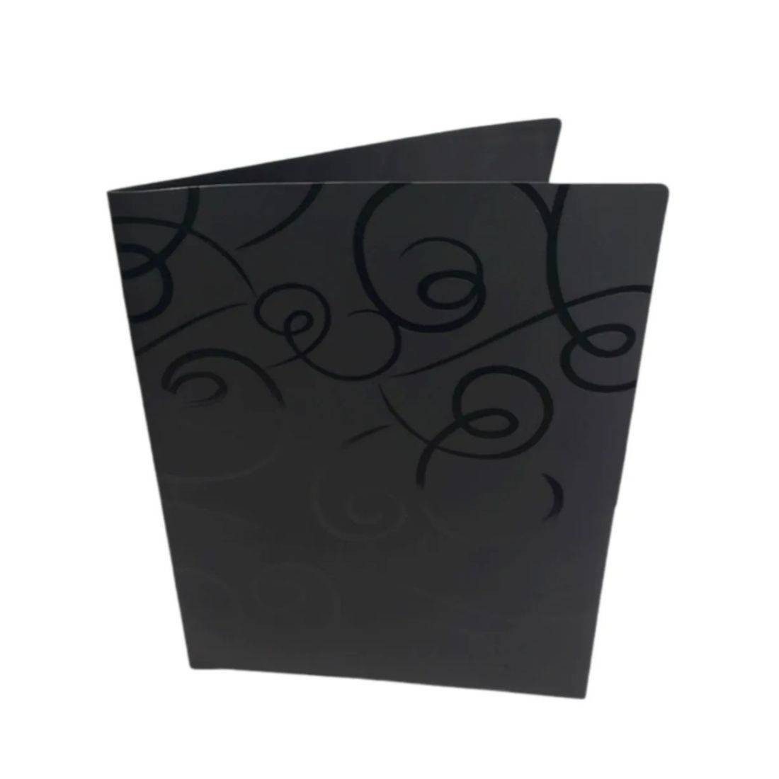 BAZIC Swirl Embossed 2-Pocket Poly Portfolio - Image 2