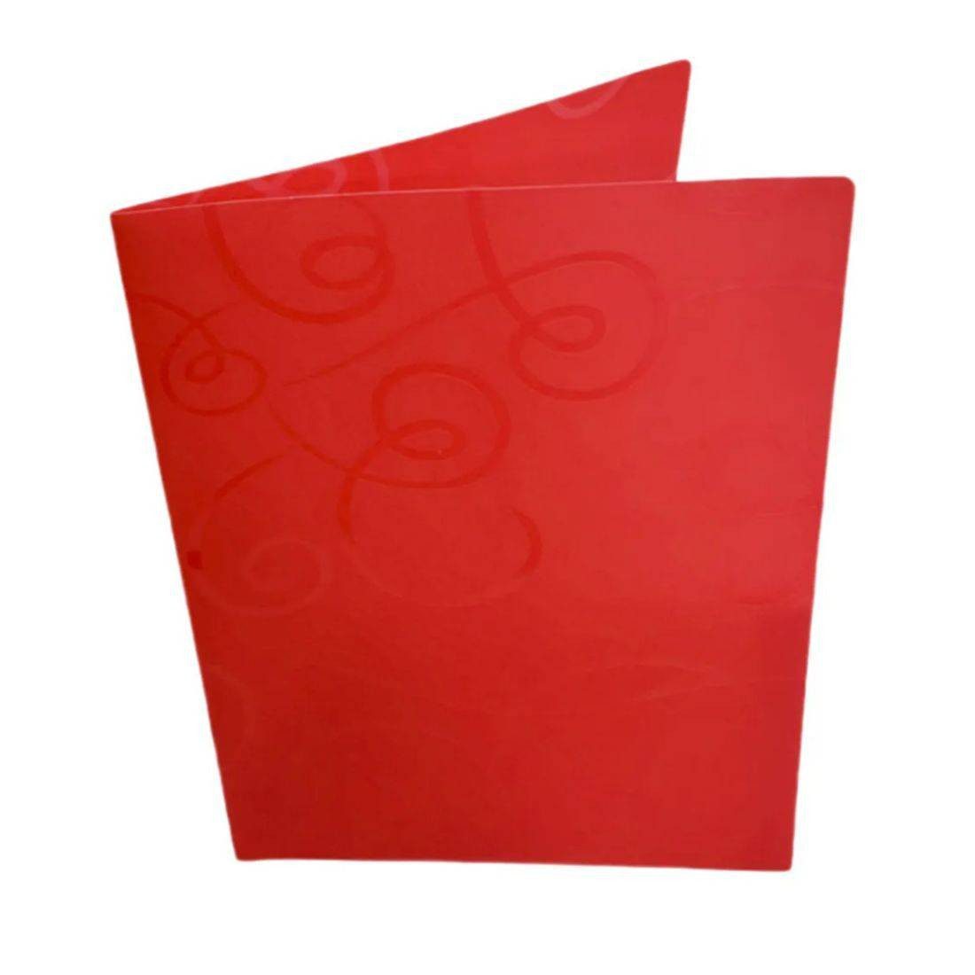 BAZIC Swirl Embossed 2-Pocket Poly Portfolio - Image 3