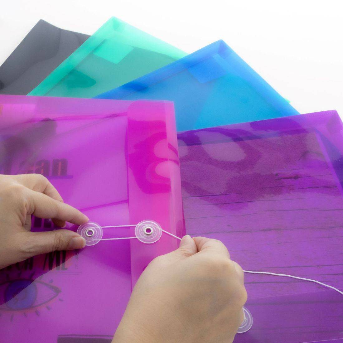 Bazic Document Holder Side Loading Letter Size String Envelope - Image 2