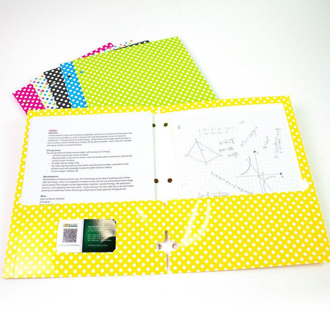 BAZIC Polka Dot 2-Pockets Portfolios - Image 3