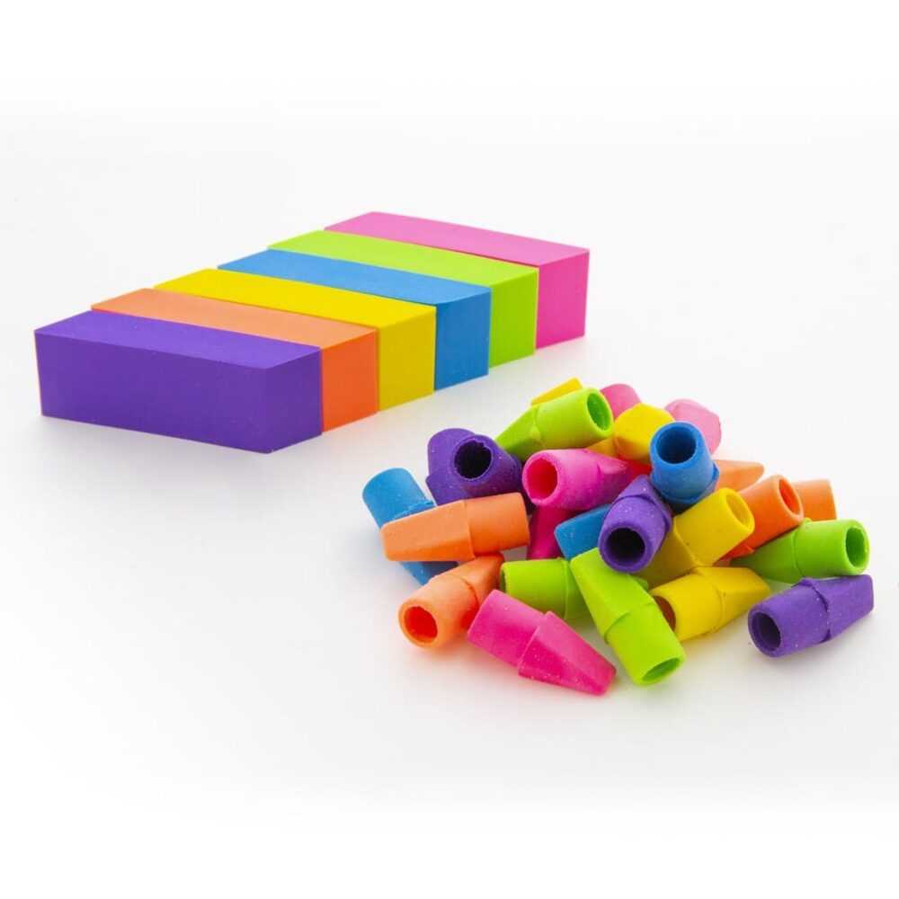 BAZIC Neon Eraser Sets Set of 12 - Image 2