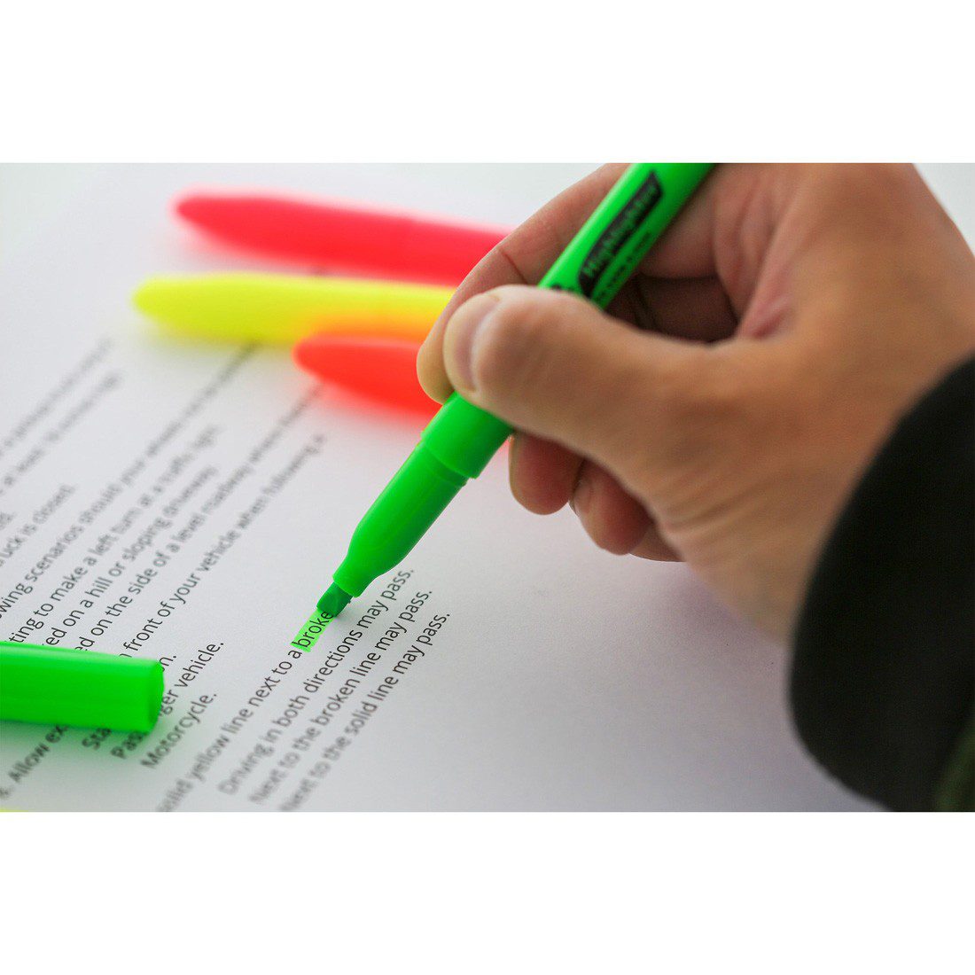 BAZIC Pen Style Fluorescent Highlighter - Image 3