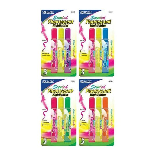 BAZIC Fruit Scented Highlighters Set of 3