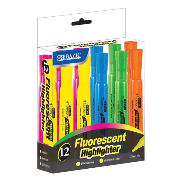 BAZIC Desk Style Fluorescent Highlighters