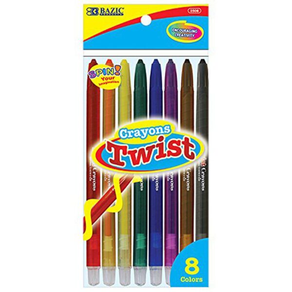 BAZIC 8 Color Propelling Crayons