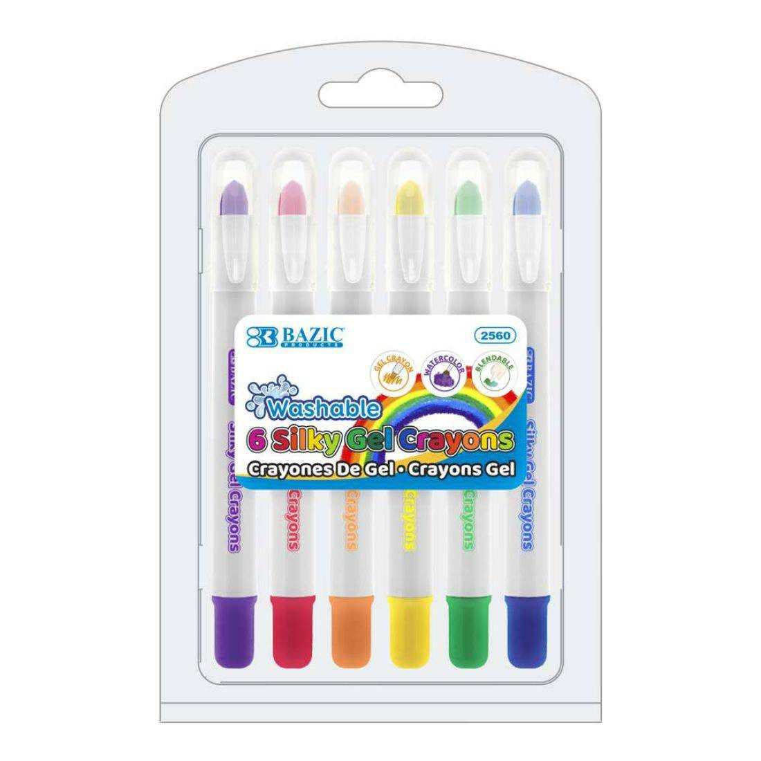 BAZIC 6 Color Silky Gel Crayons