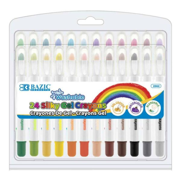 BAZIC 24 Color Silky Gel Crayons