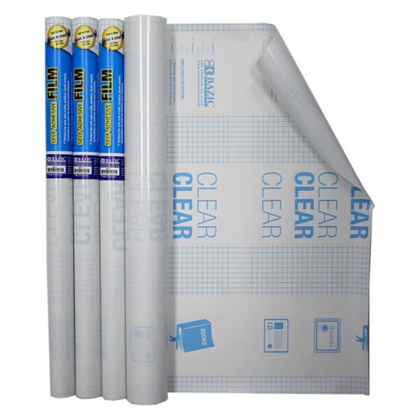 BAZIC Yard Clear Self Adhesive Book Cover