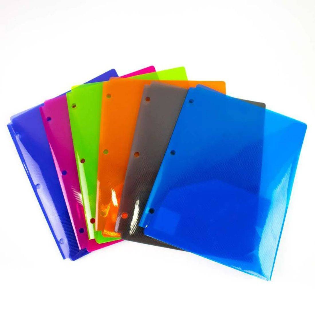 BAZIC Translucent 2-Pocket Poly Portfolio