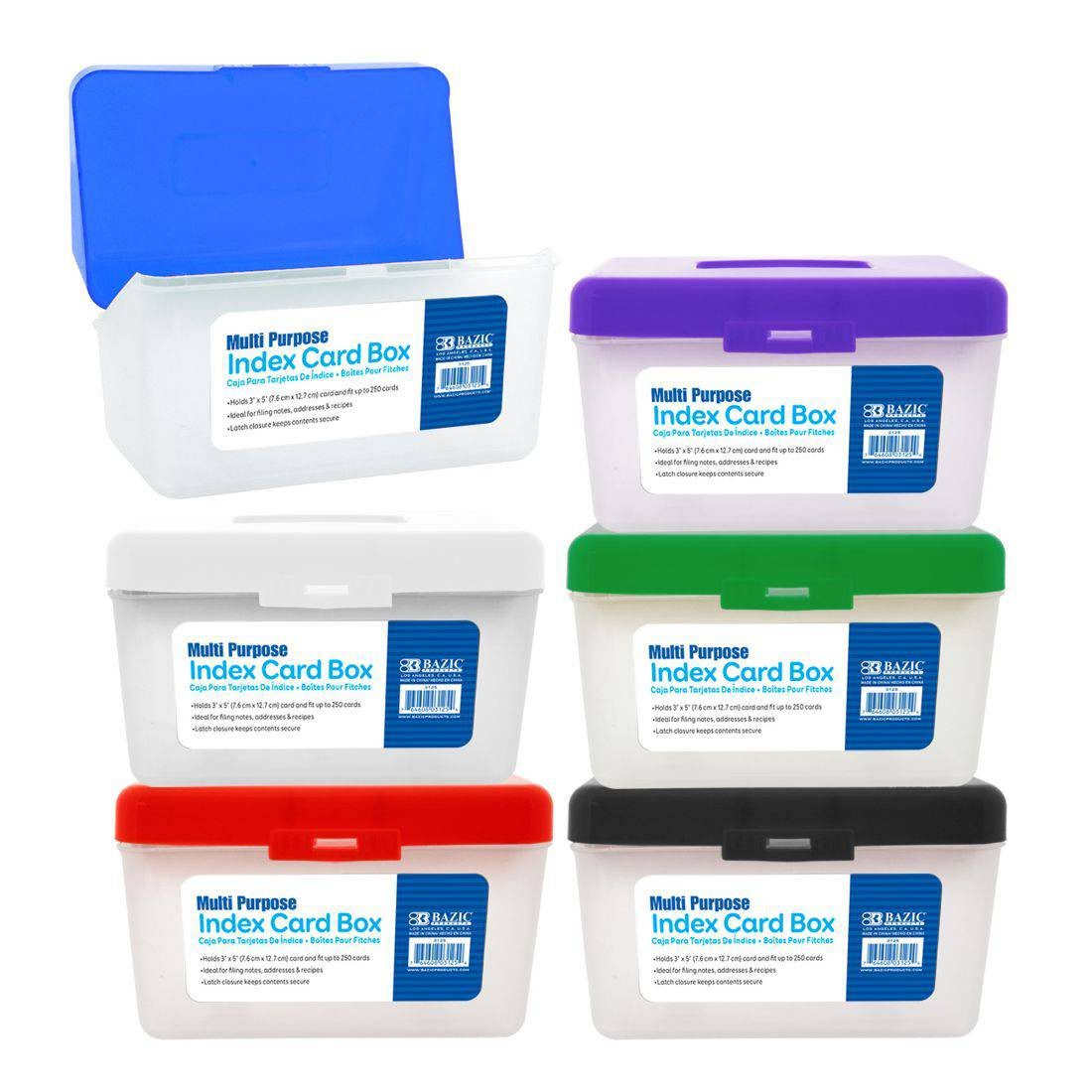 BAZIC Multi Purpose Card File Box